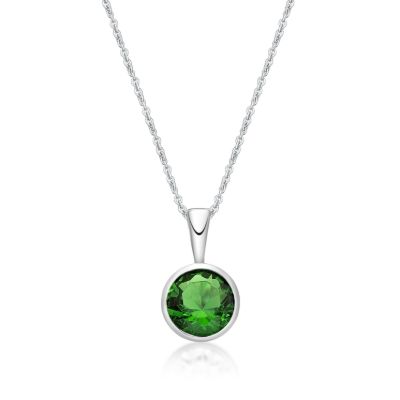 Picture of MAY            , 5mm BEZEL PENDANT with CHAIN